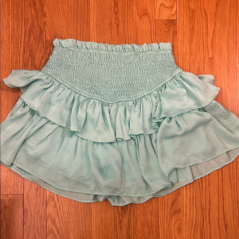 Mint Green Ruffled Skirt